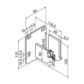 Zehnder Wandkonsole WMORV-R2 für Konvektor, Sonderfarbe
