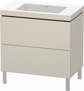 DU WTU L-Cube m. Vero Air 698x800x480mm o.HL, 2 Auszüge, Taupe ES Nussb