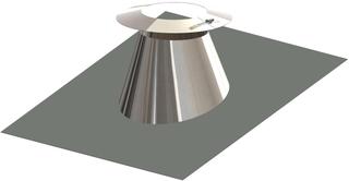 ATEC Dachdurchführung mit Wetterkragen 741x714mm, DN 125/190, 6-32Gr, PP, ES bl