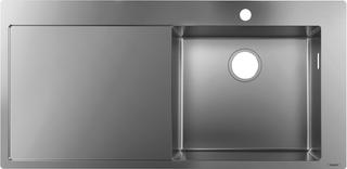 hansgrohe Einbauspüle 450 S715-F450 1025x490mm, 1 Beck. R, Abtropffl. li, ES