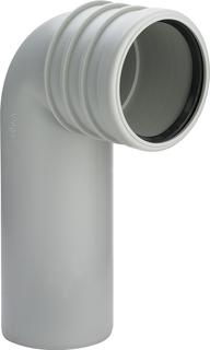 Viega WC-Anschlussbogen 3816.1 DN 90, Kunstst. grau, tiefenverstellbar