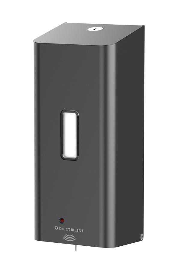 Artikelbild 1 des Artikels „CWS Seifencremespender ObjectLine NT, 800ml, m Schlauchpumpe, pulverbes sw pulverbeschichtet schwarz“