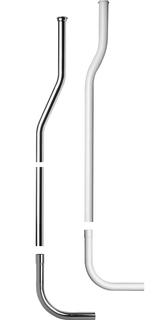 ASW Spülrohr 32/30x1550mm, Kunstst. we, 65mm gekröpft
