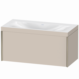 DU WTU XViu/Viu, 1 Ausz, 503x1000x480mm o.HL, champ.m./taupe, Rahmen 91 ES Nussb