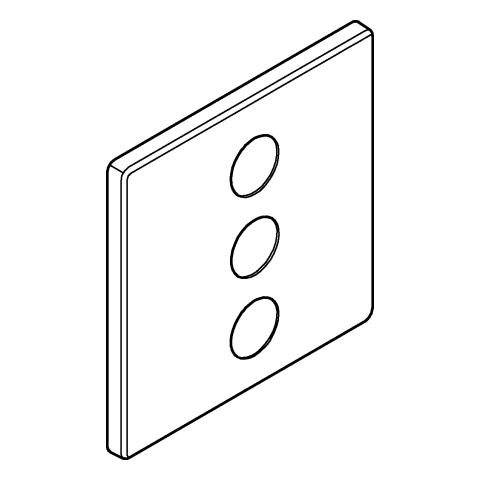 Artikelbild 2 des Artikels „GROHE Rosette 48368 eckig für SmartControl hard graphite gebürstet “