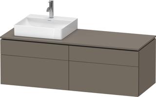 DU Konsolen-WTU wh L-Cube 550x1400x482mm Flannel Grey sdm 2 AZ 2 SK ES Ah re.