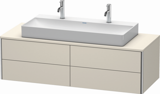 Duravit Waschtisch-Unterschrank XSquare 140x54,8x40cm, 4 Schubk., Tau, Aho re