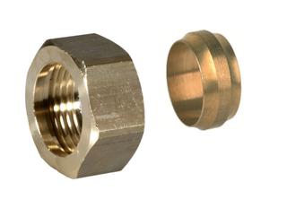 Resideo Anschlussverschraubung m Ring 22mm, 1 1/8x14 BS84, kon. dicht.