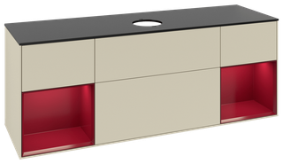V&B WT-Unterschrank Wandbel. Finion 160cm, Pl b m, Rg Peo m Lac, si Gr m Lac
