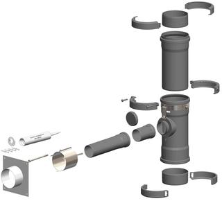 ATEC Anschluss-Set Mehrfachbelegung DN 160, DN 80/125