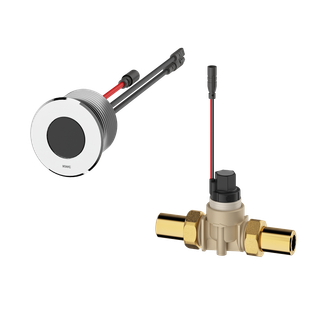 AR Urinalspülarmatur, F5, elek., DN15, Hinterwandmontage, für Batterie/Netzteil