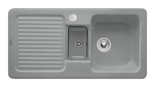 V&B Spüle Condor 60 m Abl.garn, Exzenter, Resteschale, stone