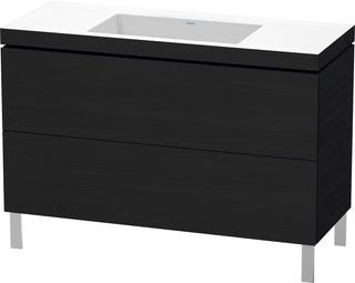 Duravit WT-Unterschrank c-bonded L-Cube 120x48cm, o HL, Ei sw, 2 Ausz., steh.