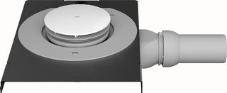 Duravit Duschwannenablauf d= 9cm, Ablauf waagerecht, weiß