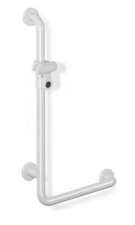HEWI Winkelgriff 801 600x1250mm, felsgrau, mit Brausehalter