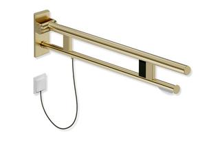 HEWI Stützklappgriff System 900 PVD Duo Halt. + E-Spül./Funktionst., R, 862mm, M
