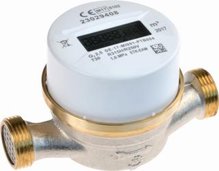 "WG-FLOW"Wohnungswasserzähler Warm Q3 2,5QN 1,5 1/2" 80 mm R500-H/R315-V