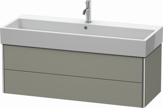 DU WTU XSquare 397x1184x460mm 2 Schubk., Steingrau Seidenmatt ES Ahorn