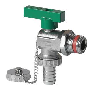 HS KFE-Kugelhahn UNIWATER 1408 1/2", Eck, m FG gr, abn, MS, ma verchr.
