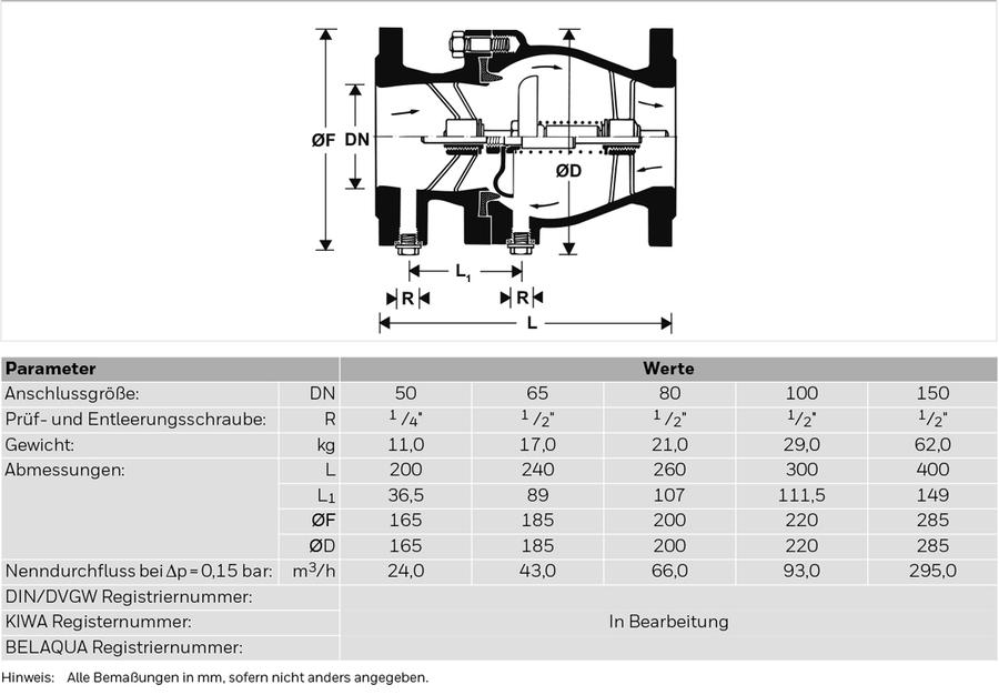 Artikelbild 3 des Artikels „Resideo Rückflussverhinderer RV283S DN 150, Fl, pulverbes, blau, PN 16 DN 150“