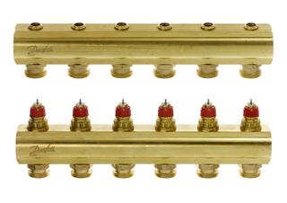 Danfoss FBH-Verteiler FHF-6 6 Kreise, ohne Durchflussanzeige
