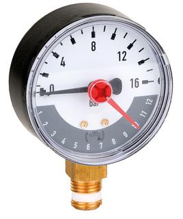 Resideo Manometer 0-16 bar G 1/4 mit Memory Zeiger