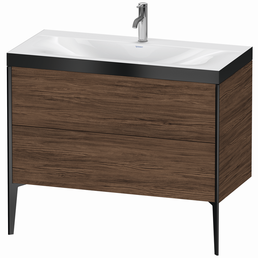 Artikelbild 2 des Artikels „Duravit WT-Unterschrank c-bonded XViu 100x48cm, 2 AZ, 1 HL, s m, R P, N dkl. Rahmen P | nussbaum dunkel“
