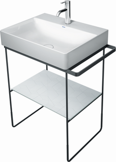 Duravit Metallkonsole DuraSquare 66,5x45cm, bodenstehend, schwarz matt