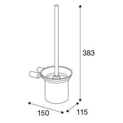 Artikelbild 2 des Artikels „Pressalit Toilettenbürste Choice mit Halter aus Glas, für Wandmontage “