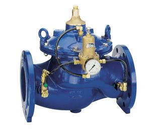 Resideo Druckhalteventil DH300 DN 100, 167 m3/h, Guss GGG 40, pulverbes