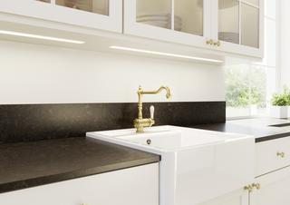 Blanco Spültisch-Einhebelmischer TRADON HD, schwenkbar, PVD satin gold
