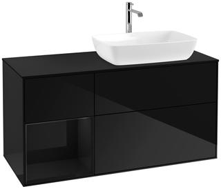 V&B Waschtisch-Unterschrank Finion 120cm, Pl b m, Rg g bla Lac, glo bla Lac