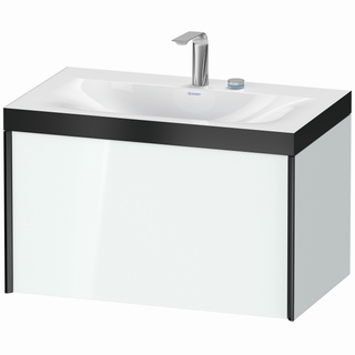 DU WTU m.Viu XViu,1 AZ,503x800x480mm 2Hl schw. matt/weiß hgl Lack Ra. P ES Ah.