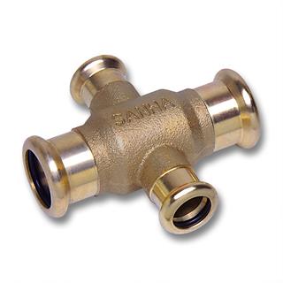 Kreuzungs-Fitting Press Heat 8180 Rotguss, für eine Ebene
