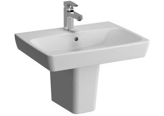VitrA Waschtisch Metropole 60x46cm, we hgl, m ÜL, 1 Hahnloch mittig