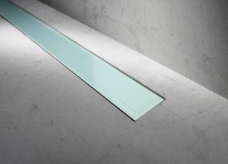 ESS Duschrinne Modulo Basic 1100mm, Fliese 7-18mm, Glas grün glanz