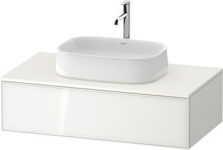 Duravit Waschtisch-Unterschrank Zencha 100x55cm, 1 AZ, G we/we matt, Nussb mitt