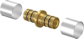 Uponor Press-Kupplung Rapex 25mm, mit 2 Presshülsen