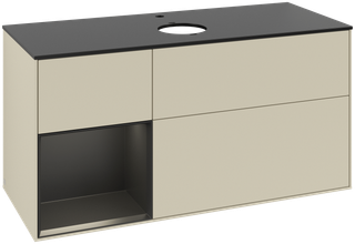 V&B Waschtisch-Unterschrank Finion 120cm, Pl b m, Rg bla m Lac, si Gr m Lac