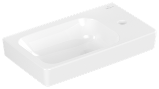 V&B Handwaschbecken Architectura 48x27,5cm, B li, 1 Hahnl., o. ÜL, we C+