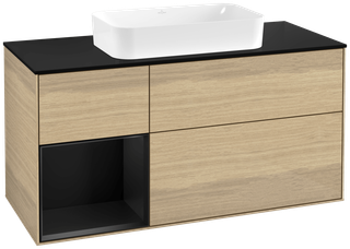 V&B Waschtisch-Unterschrank Finion 120x60 cm, Reg li bla m Lac, Oak Veneer