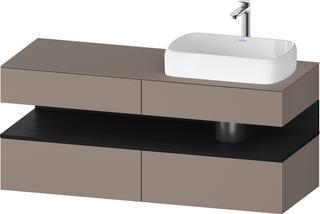 Duravit Waschtisch-Unterschrank Qatego 140x55x60cm, E sw/Bas m, Pl, B r, B