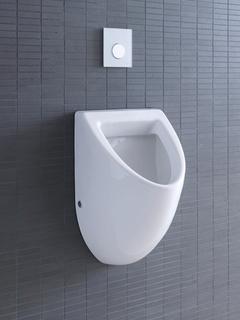 Duravit Absaug-Urinal Fizz 30,5x28,5cm, Zulauf von hinten, weiß