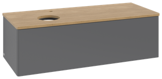 V&B WT-Unterschrank o. F-Struktur Antao 120x36x50cm, HL, WBP hon. Oa, A m Lac