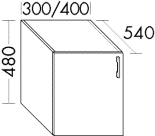 Burgbad Unterschrank sys30 40x48x54cm, Echo, 1 Tür