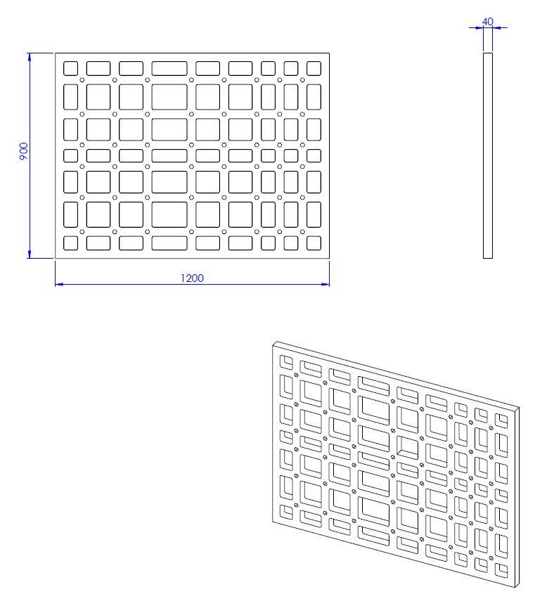 Artikelbild 2 des Artikels „Schedel Unterbauelement quadroU Kessel 120x90x4cm, rechteckig, 2 Montagekleber 120 x 90 x 4 cm“