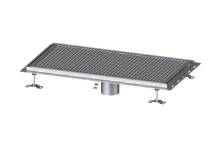 Kessel Bodenwanne Ferrofix 500x1000x60mm, m Fliesenanschlusswinkel