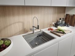 Blanco Etagenbecken ETAGON 6-F SILGRANIT 59,1x50,1cm, cafe, m Abl-Fernbed./Zub.