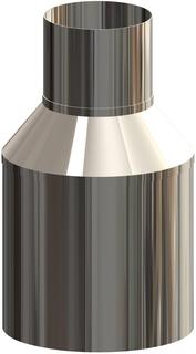 ATEC Mündungsabschluss DN 60/100, PP, Edelstahl blank