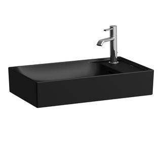 Laufen Waschtisch-Schale MEDA 60x35cm, m ÜL, HL rechts, schwarz matt